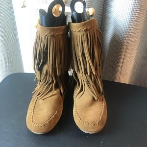 Minnetonka Fringe Boots